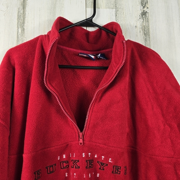 Cadre athletic ohio state buckeyes red quarter zip sweater mens size 2XL - Picture 4 of 10